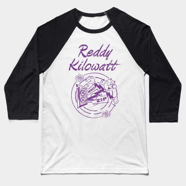 Reddy Kilowatt Baseball T-Shirt by Sayang Anak